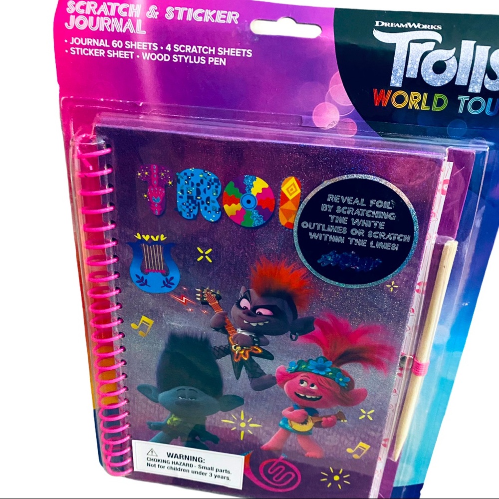 New Trolls Scratch & Sniff Sticker Journal